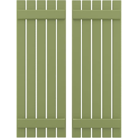 Americraft 5-Board (2 Batten) Exterior Real Wood Spaced Board-n-Batten Shutters, ARW101SB519X81MGH